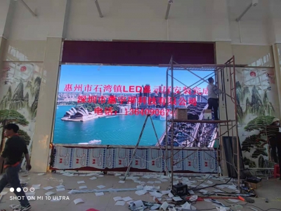 惠州博羅石灣鎮p3全彩屏安裝完成